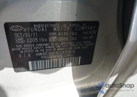 2012 Hyundai Elantra Touring Se из США, поврежденный, VIN KMHDC8AE8CU139819